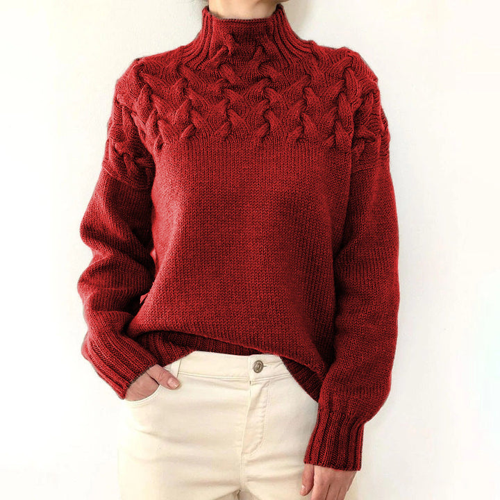 Cozy Turtleneck Knit Sweater