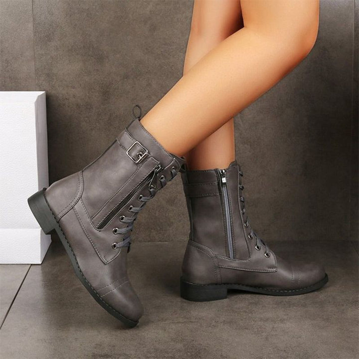 Wide-Fit Orthopedic Leather Boots