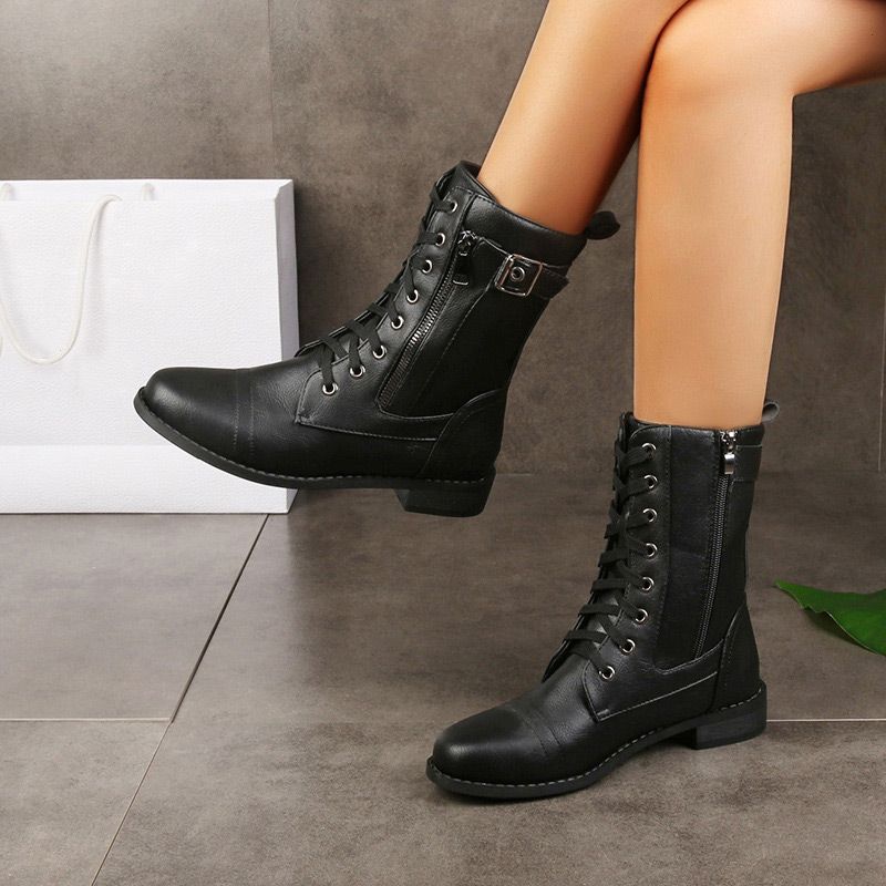 Wide-Fit Orthopedic Leather Boots