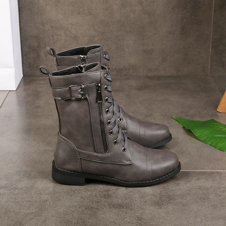 Wide-Fit Orthopedic Leather Boots