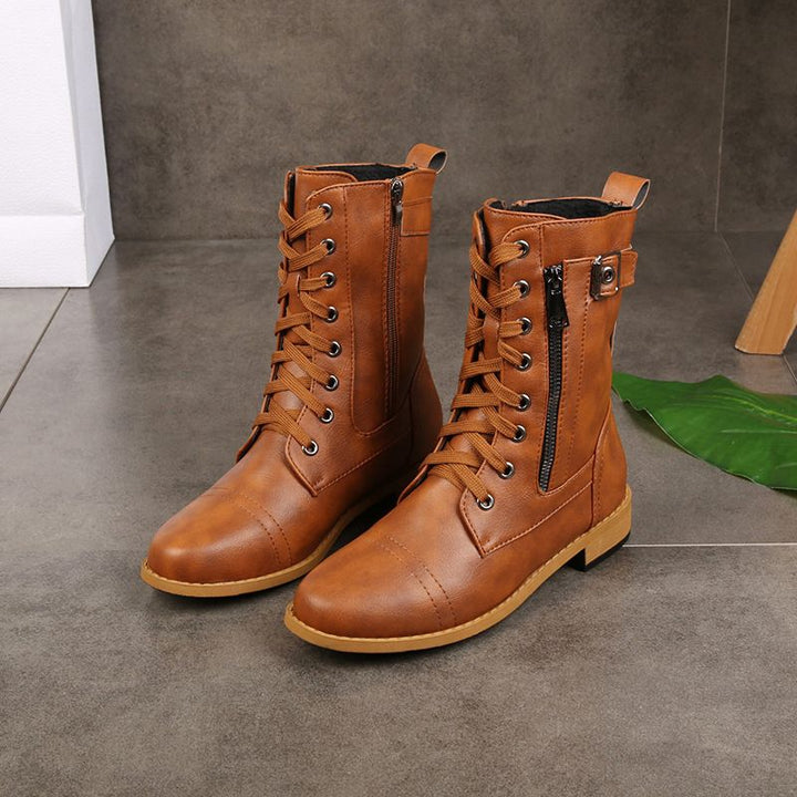 Wide-Fit Orthopedic Leather Boots