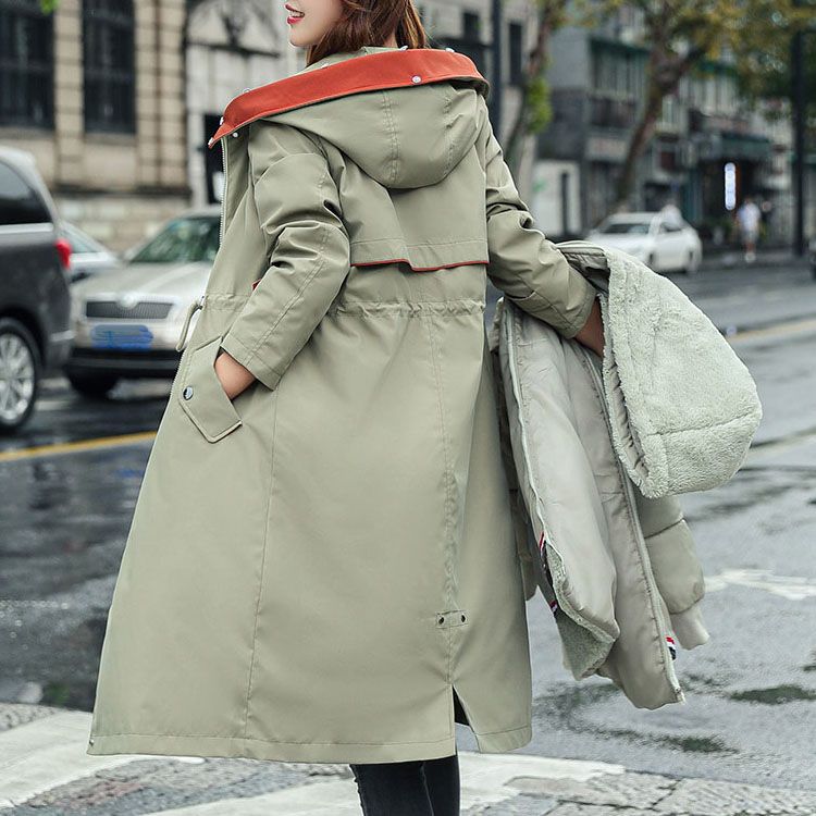Women's Winter Jacket with Hood and Soft Fur Collar