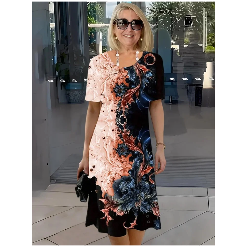 Printed Relaxed Midi Dress