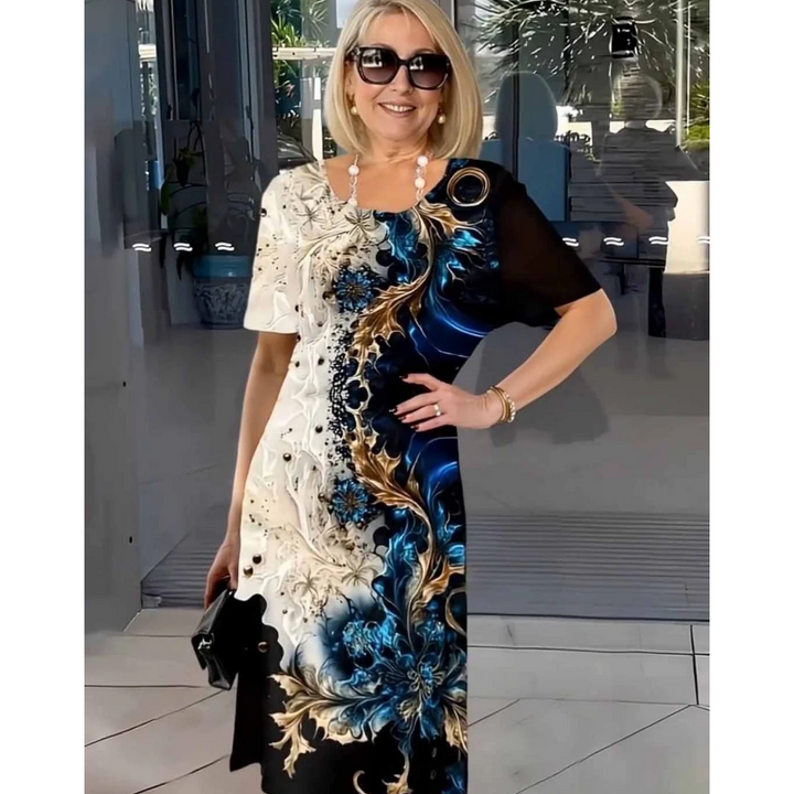 Printed Relaxed Midi Dress