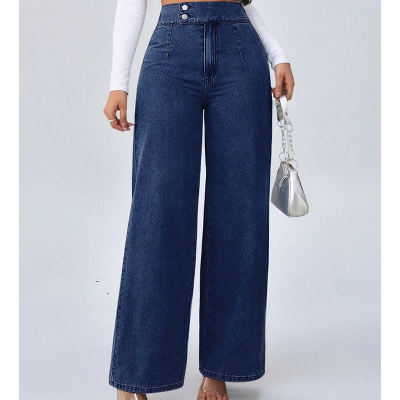 High-Waist Wide Leg Jeans