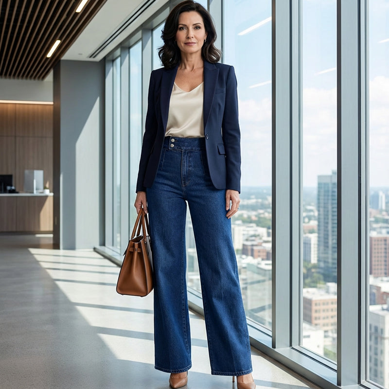 High-Waist Wide Leg Jeans