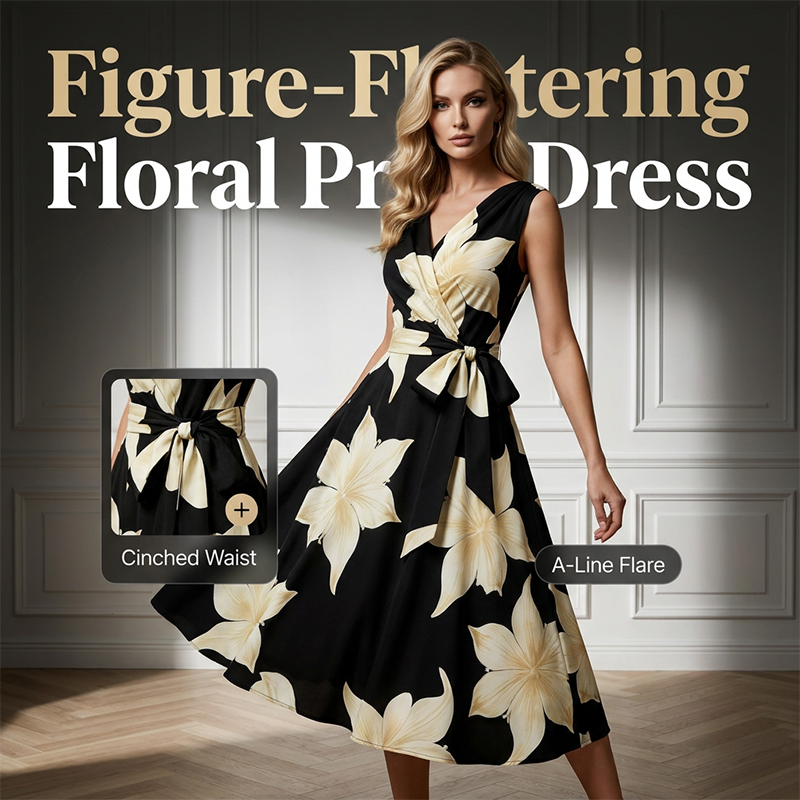 Floral A-Line Dress