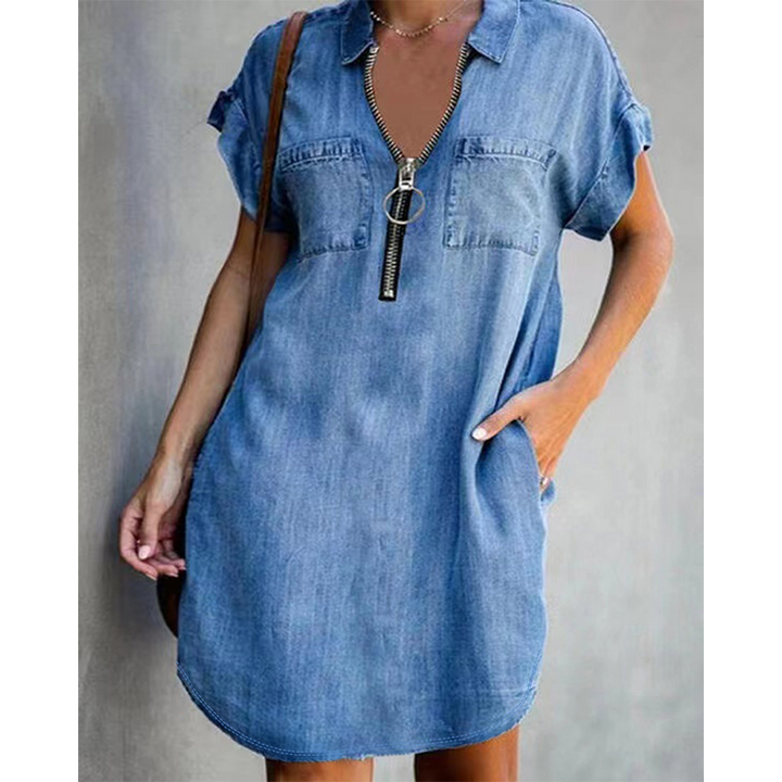 Relaxed Denim Shirt Dress