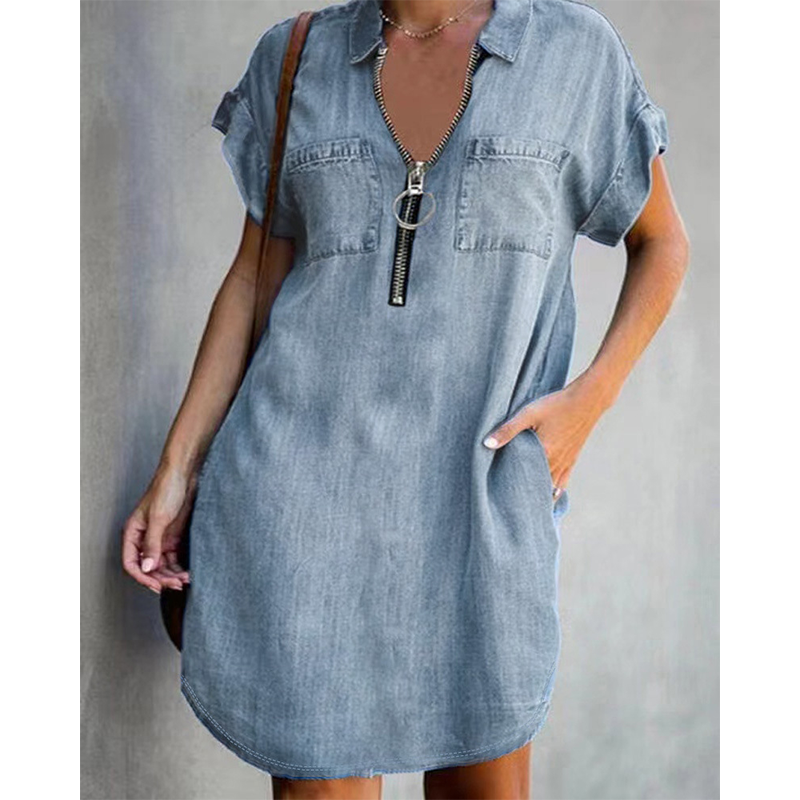 Relaxed Denim Shirt Dress