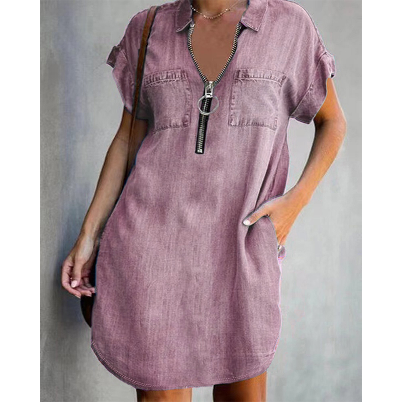 Relaxed Denim Shirt Dress