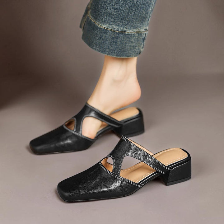 Genuine Leather Mules