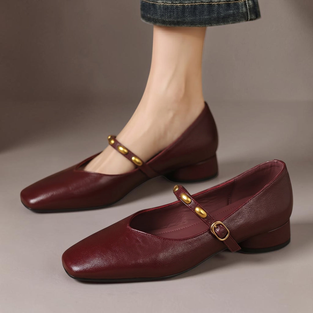 Genuine Leather Flats Aubrey