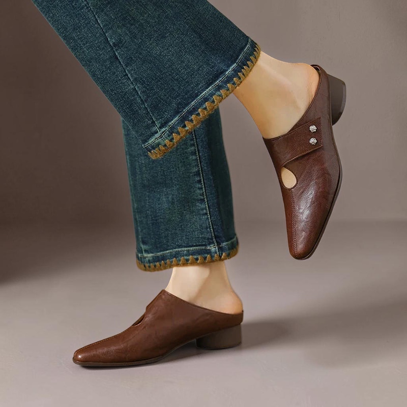 Genuine Leather Mules Bethany