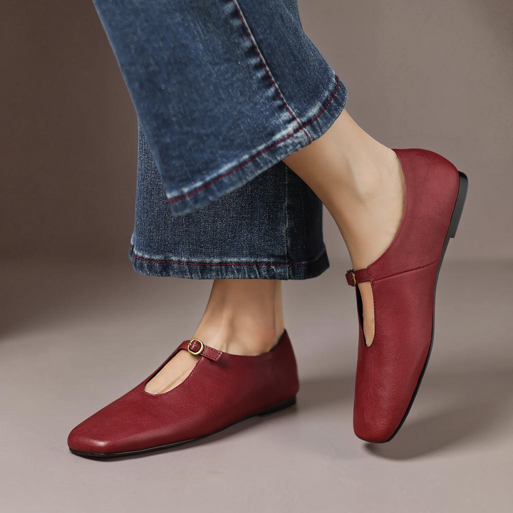 High-Vamp Mary Jane Flat