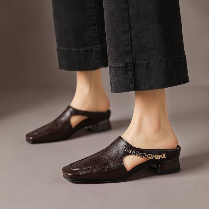 Genuine Leather Mules Kathryn