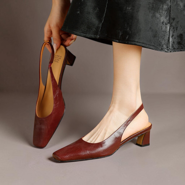 Genuine Leather Slingbacks