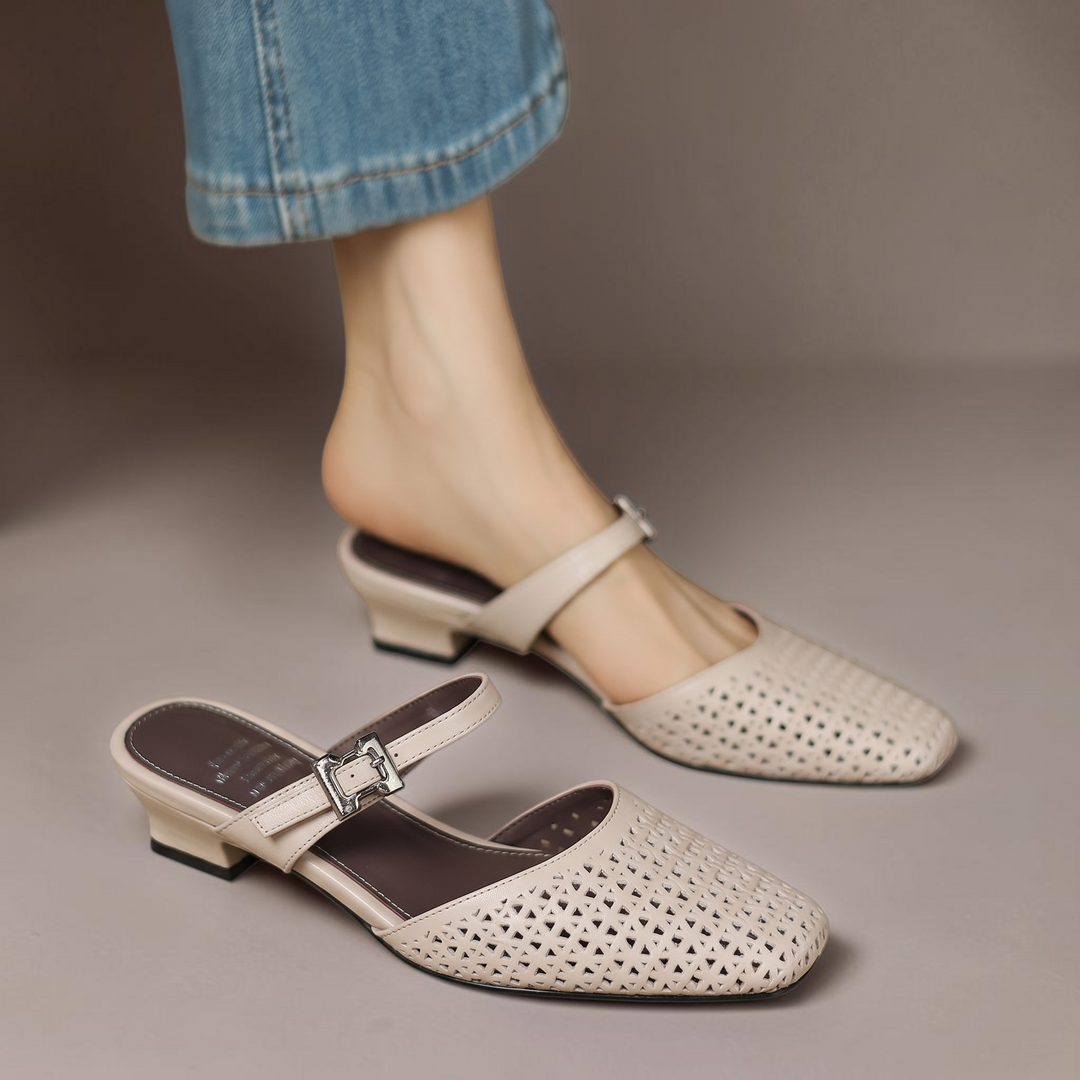 Genuine Leather Mules Tabitha