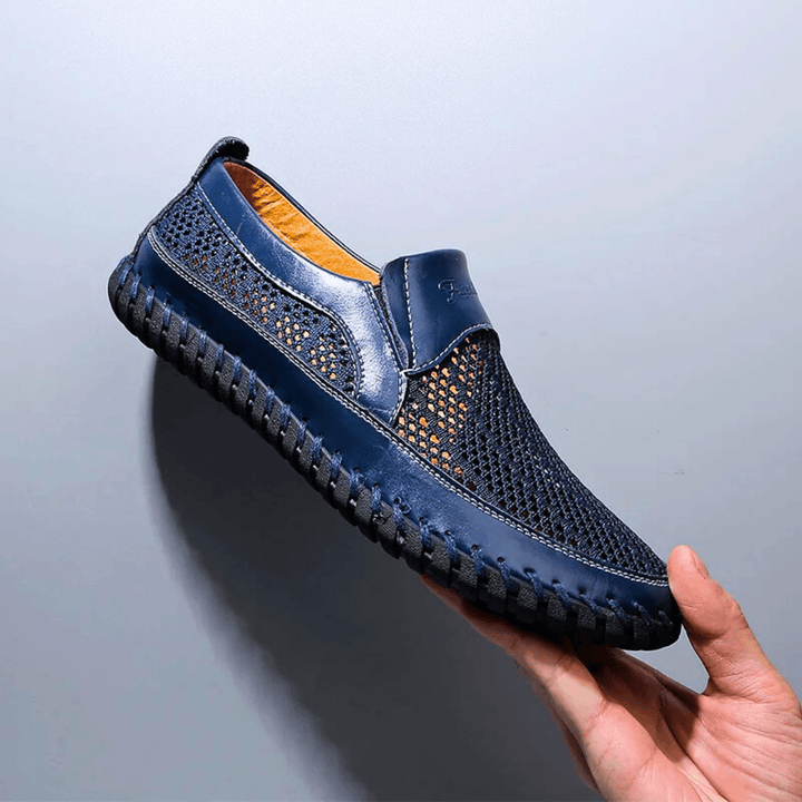 Breathable Leather Slip-On Casual Shoes