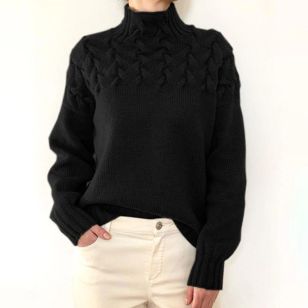 Cozy Turtleneck Knit Sweater